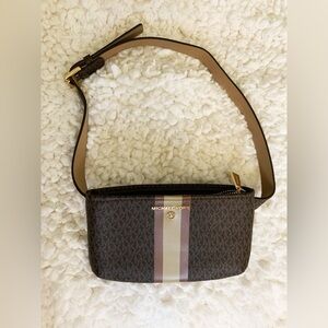 Michael Kors Brown Tan Belt Bag with Gold Hardware 556203 S/M